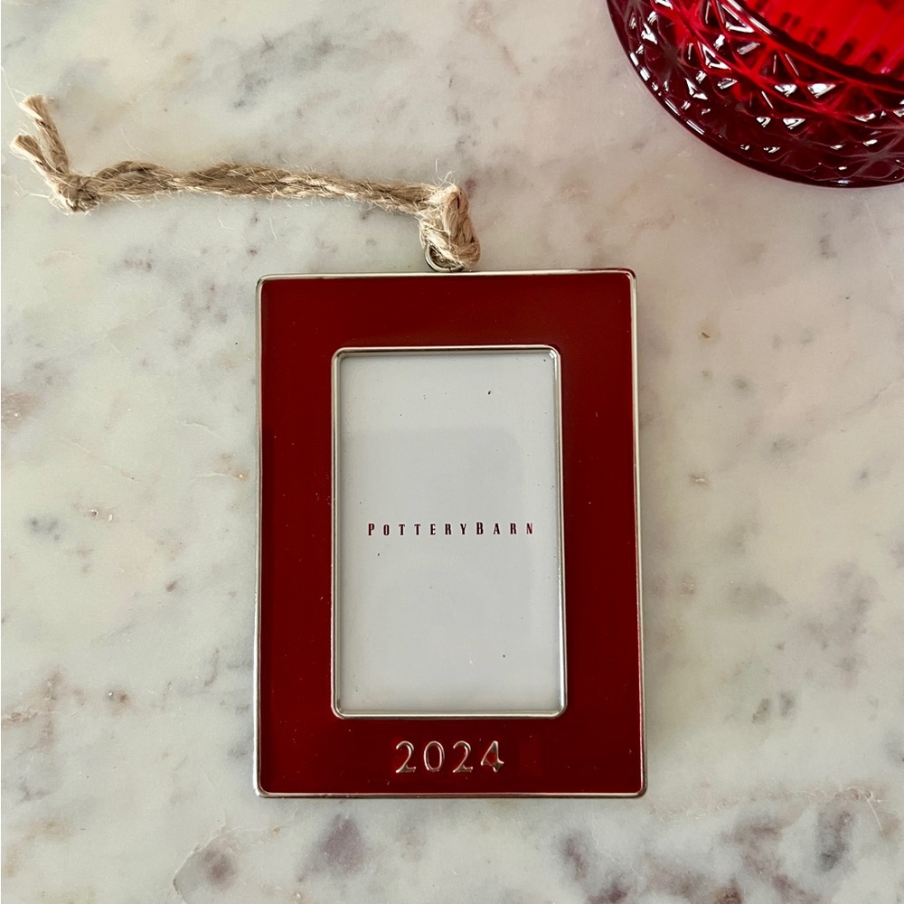 Pottery Barn 2024 Red Frame Ornament